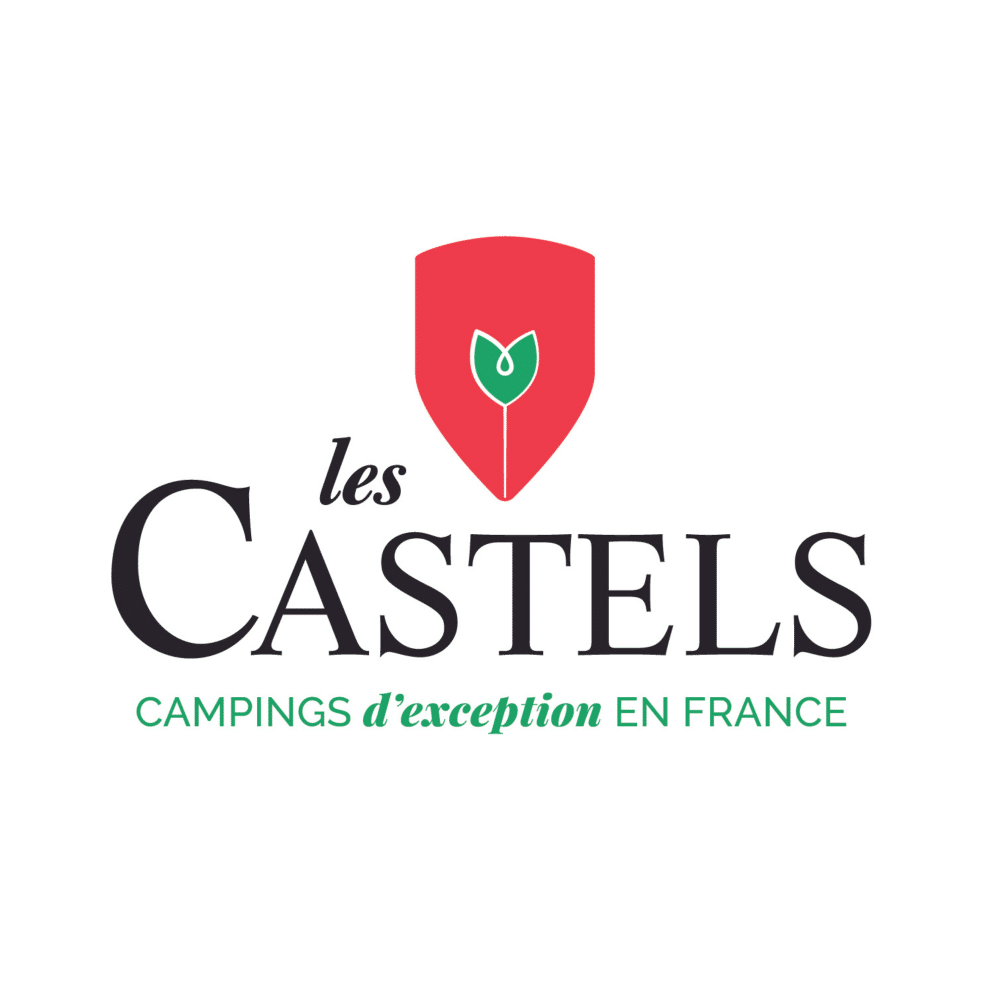 Logo Les Castels, Des campings d'exception by Le French Time